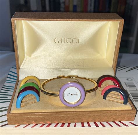 gucci multi bezel watch|vintage Gucci interchangeable bezel watch.